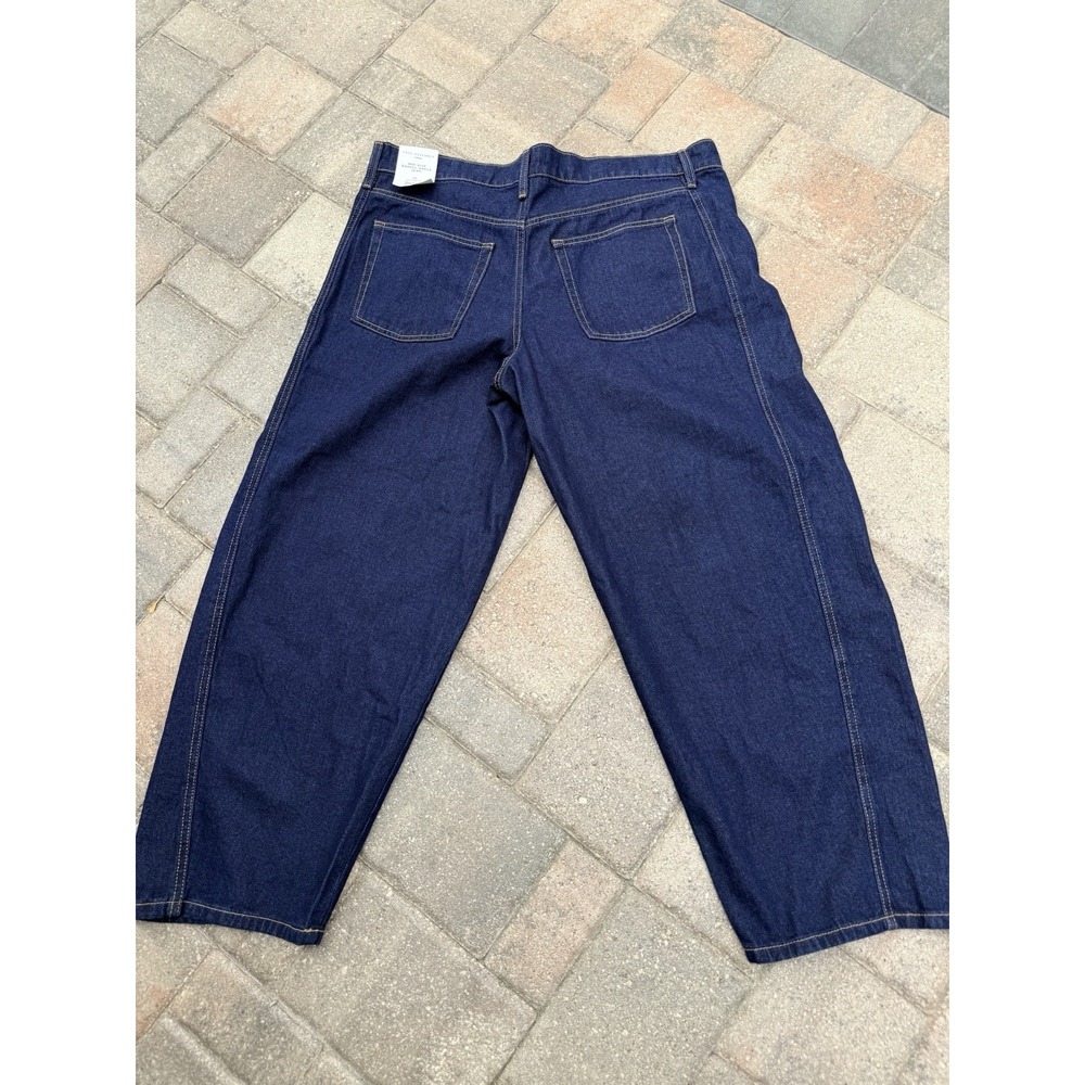 Free Assembly Women's Mid Rise Barrel Ankle Dark Wash Jeans Size 12 New W Tags